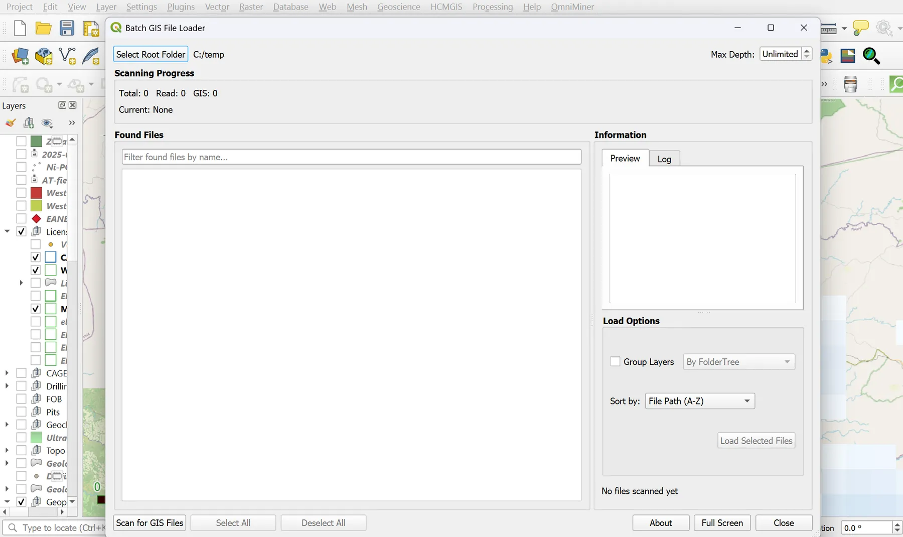 Batch GIS File Loader landing page
