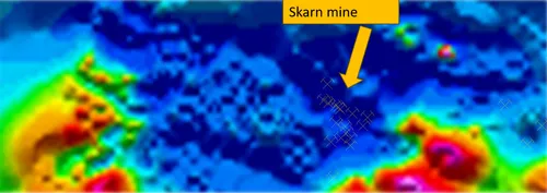 Skarn Deposit — geophysics before CAGE-IN